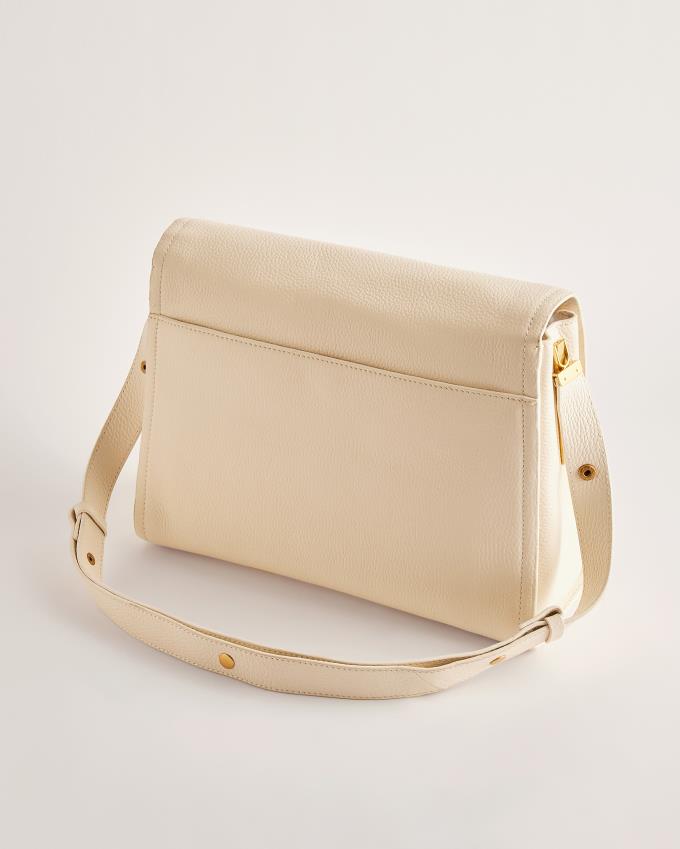 Sac Bandoulière Ted Baker Lock Detail Large Blanche Femme | PVH-90679640